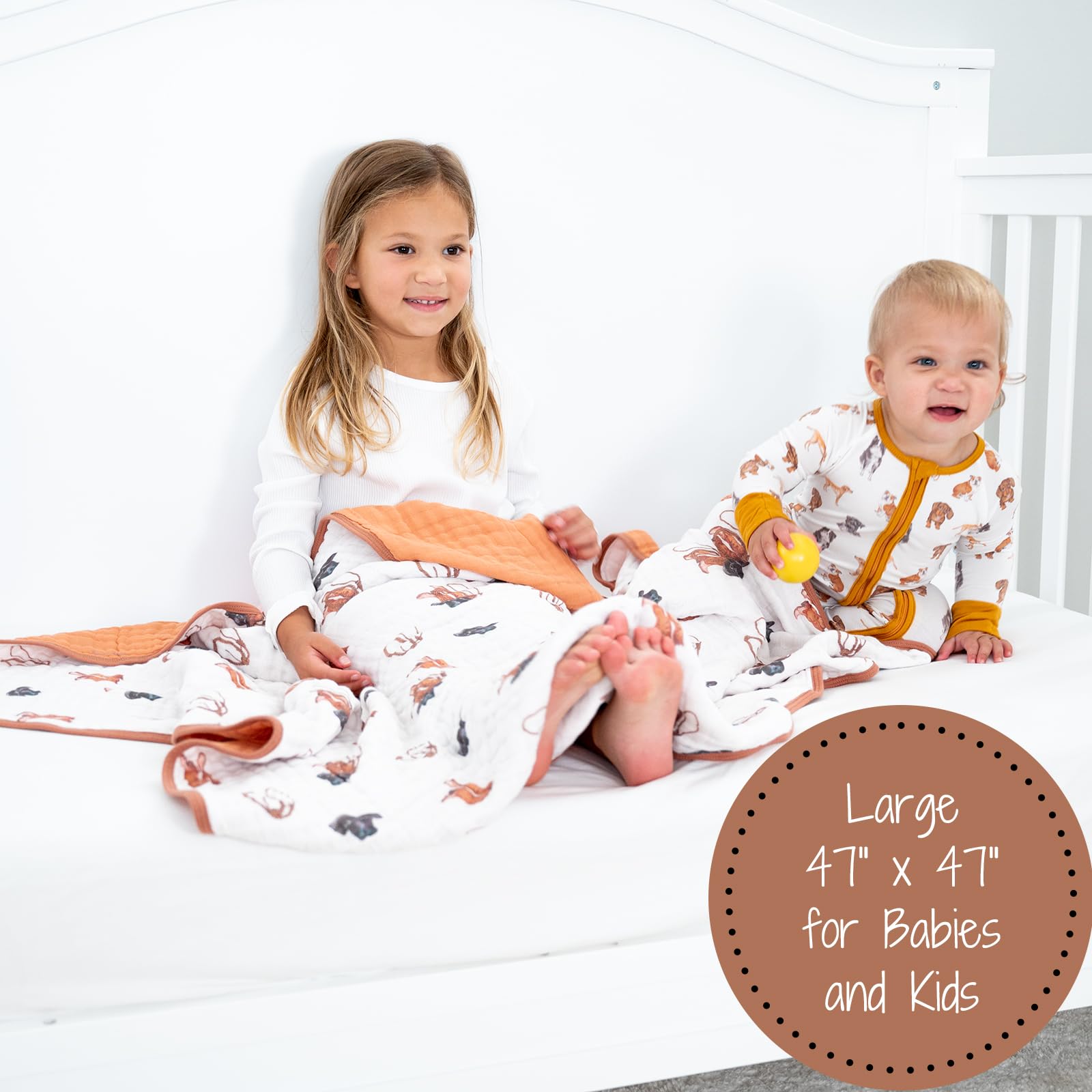Soft organic cotton muslin blanket from LollyBanks, gentle warmth during naps
