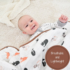 LollyBanks nursery scene with blanket in use for cozy naps.