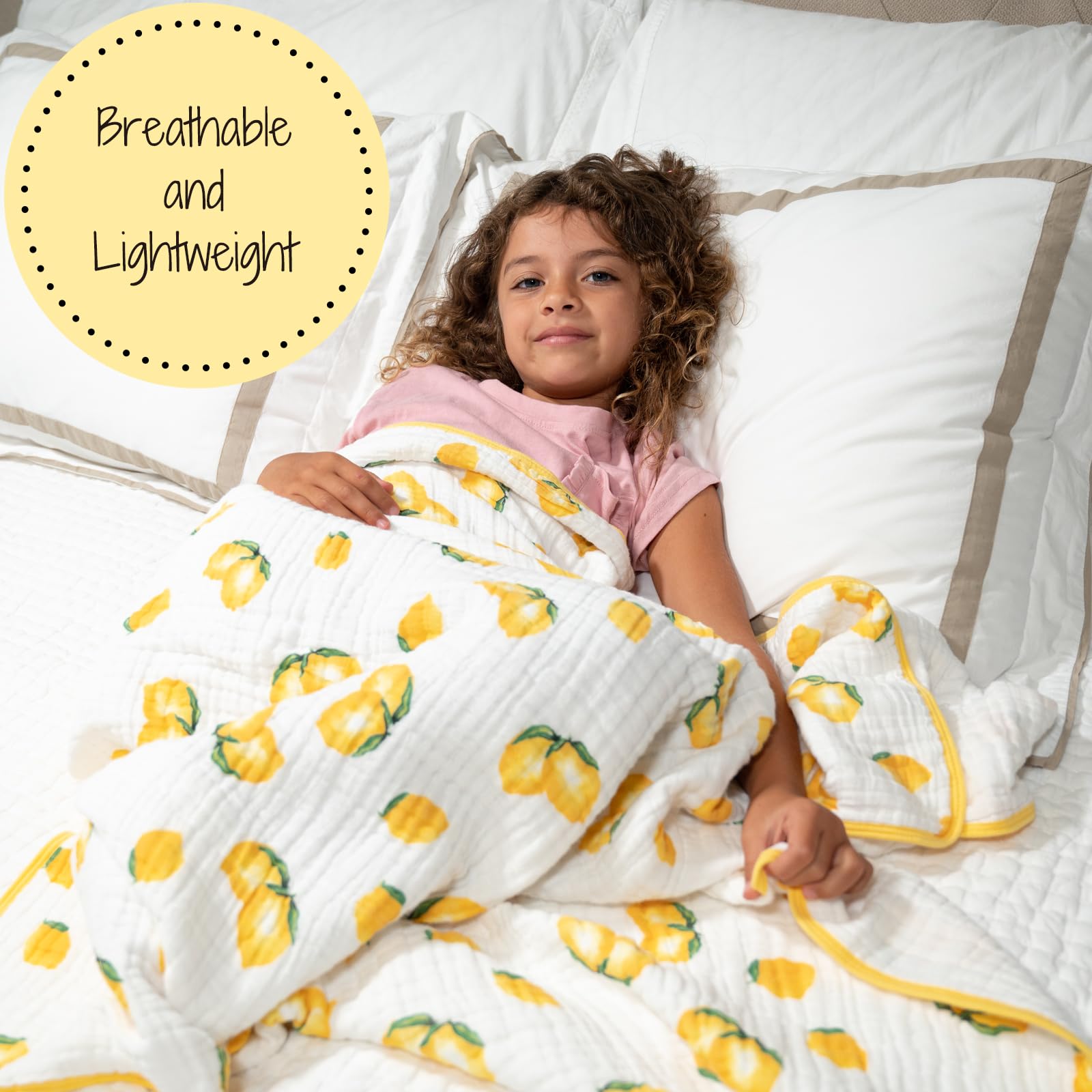 LollyBanks 6-layer quilt closeup highlights warmth and durable construction.