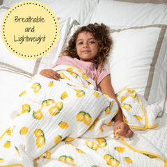 LollyBanks 6-layer quilt closeup highlights warmth and durable construction.