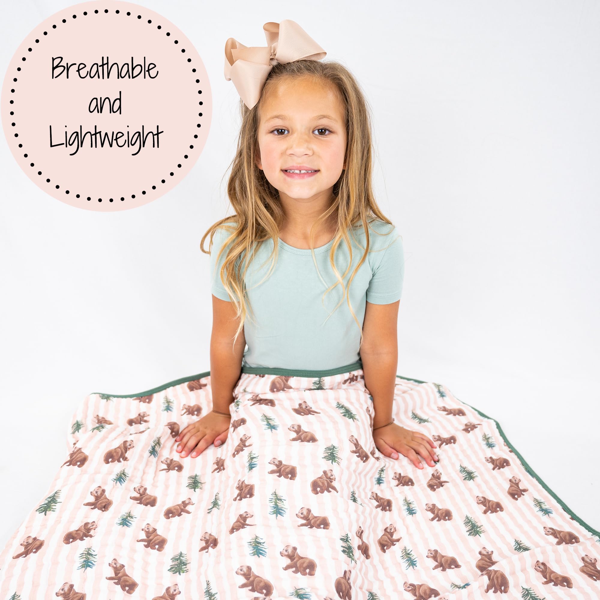 LollyBanks muslin quilt measures 47x47 inches for newborn to toddler use.