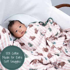 LollyBanks 6-layer muslin blanket provides warmth without bulk.