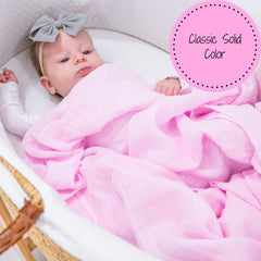 LollyBanks muslin swaddle blanket 47x47 inches for newborn wrapping