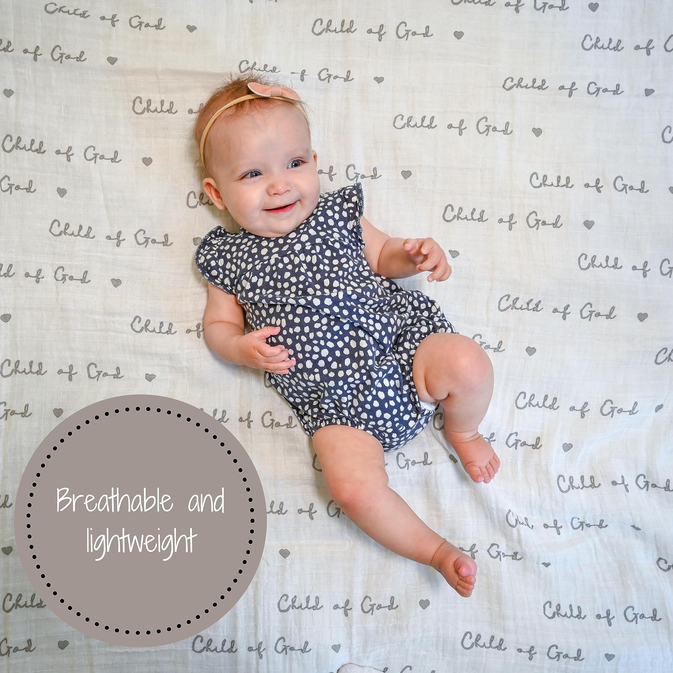 LollyBanks Muslin Swaddle Blankets 2pack machine-wash-ready label shows simple care.