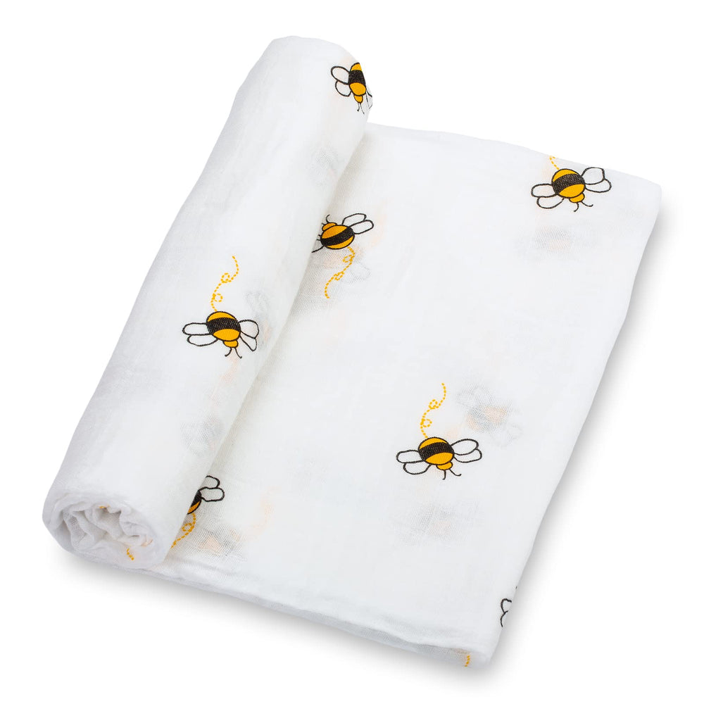 LollyBanks Flower Bee swaddle breathable fabric keeps baby comfortable