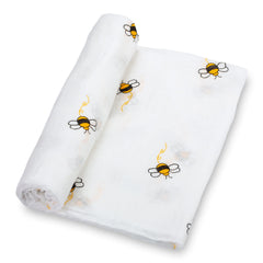 LollyBanks Flower Bee swaddle breathable fabric keeps baby comfortable