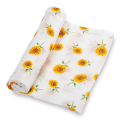 LollyBanks Flower Bee swaddle soft cotton muslin for secure snuggles