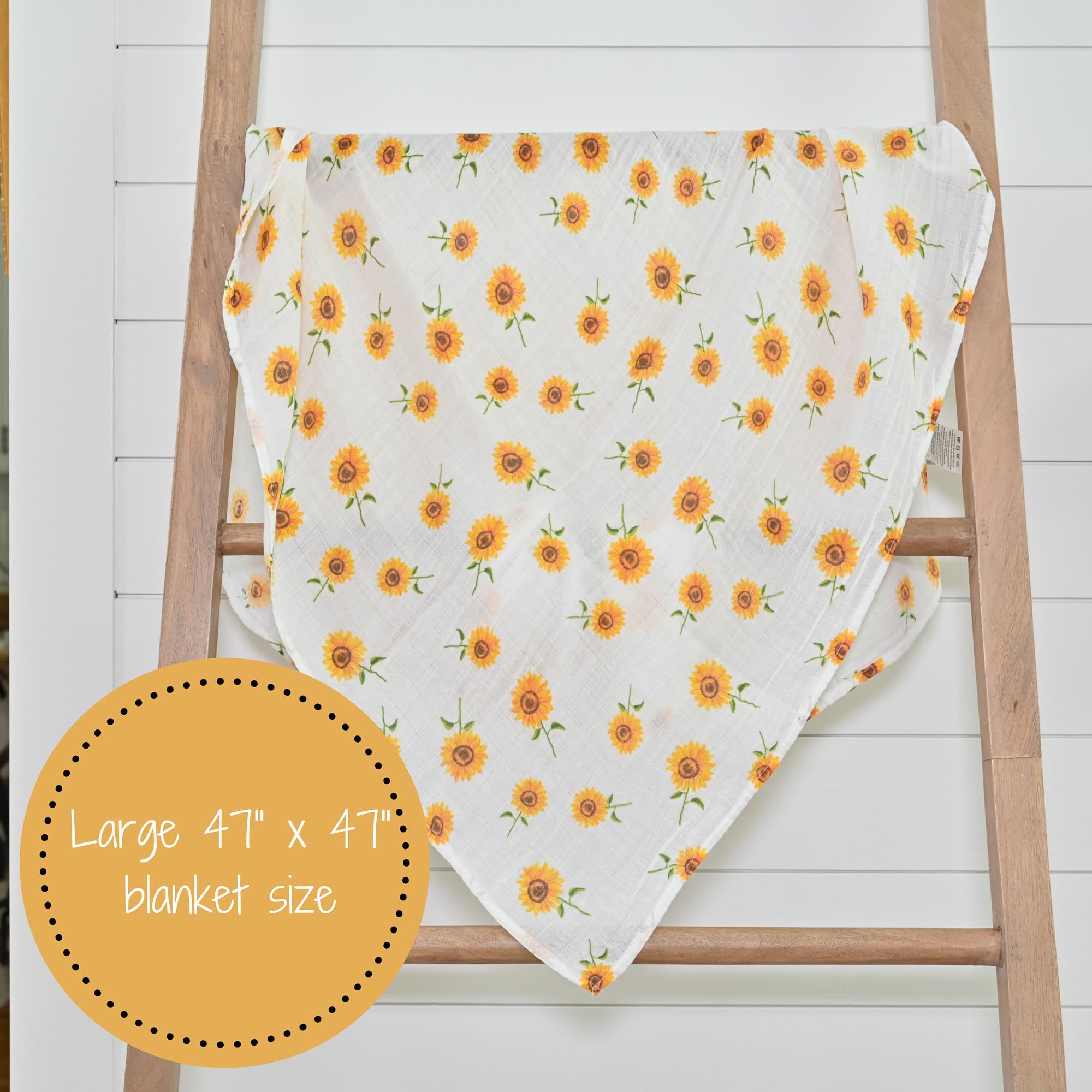 LollyBanks Flower Bee swaddle 47x47 inches for versatile wrapping