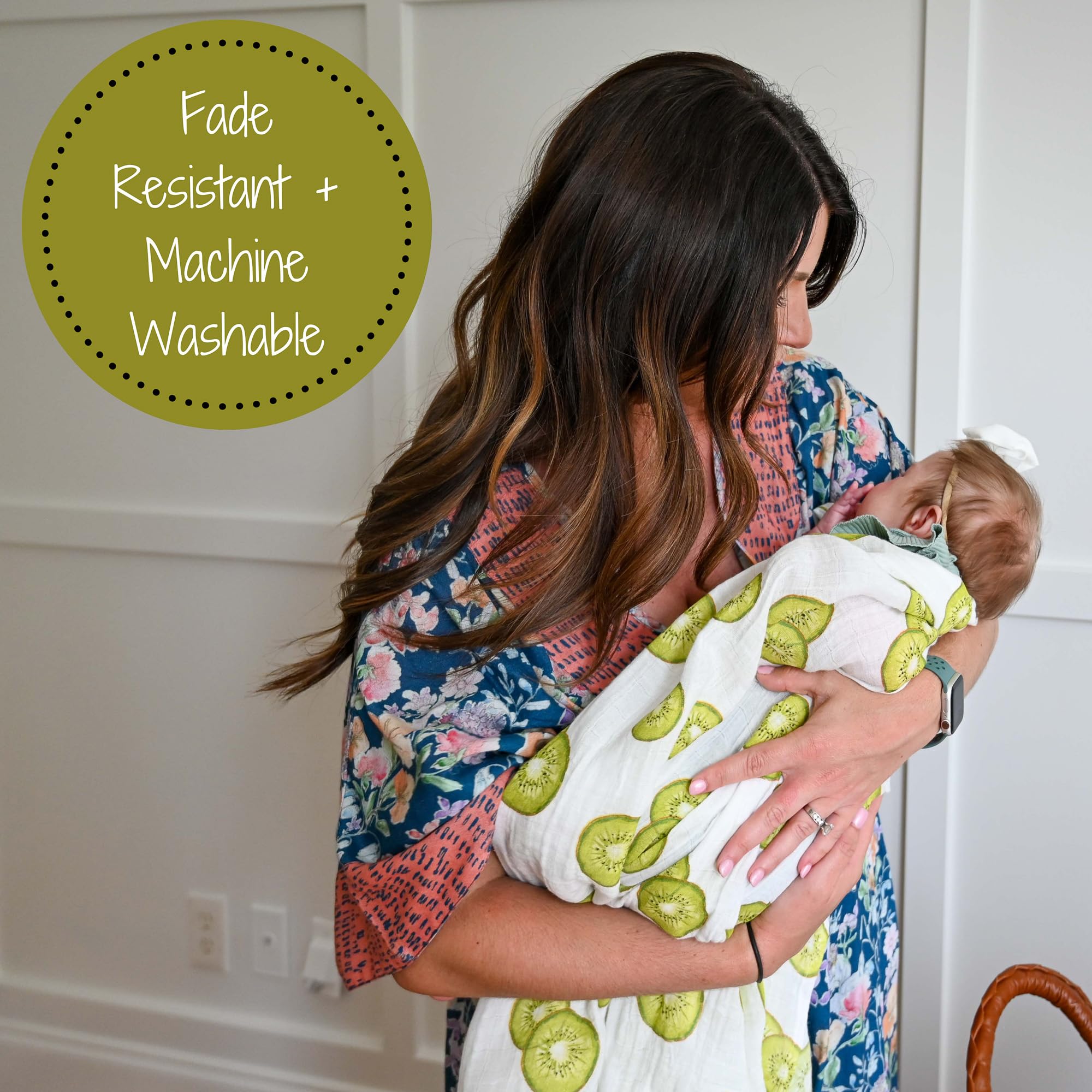 LollyBanks breathable muslin fabric keeps baby comfortable during naps.