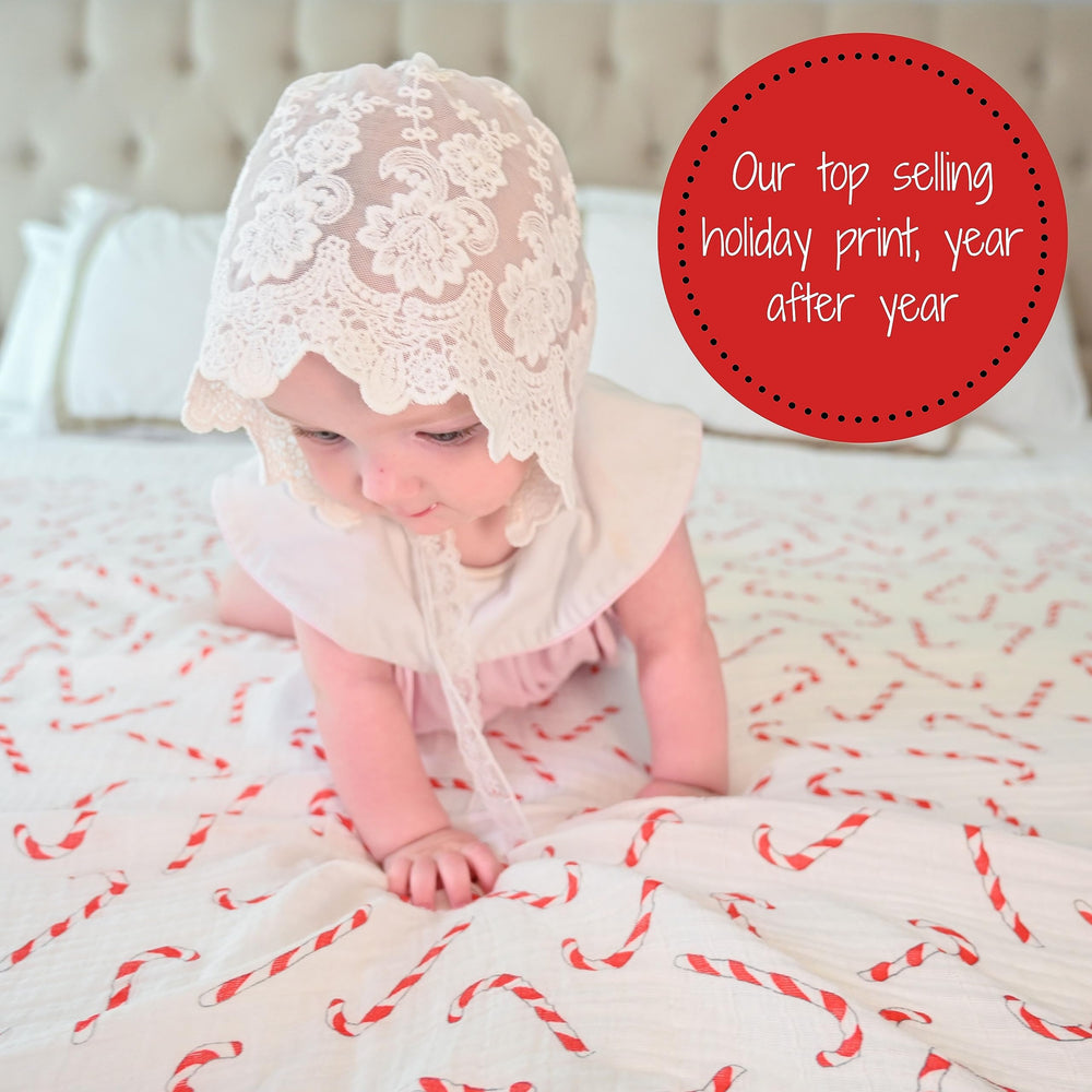 LollyBanks nursery decor blanket used as crib decoration