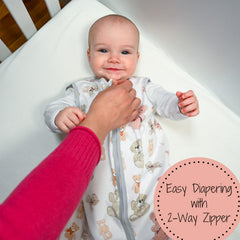 LollyBanks organic cotton sleeveless design offers gentle comfort for naps.