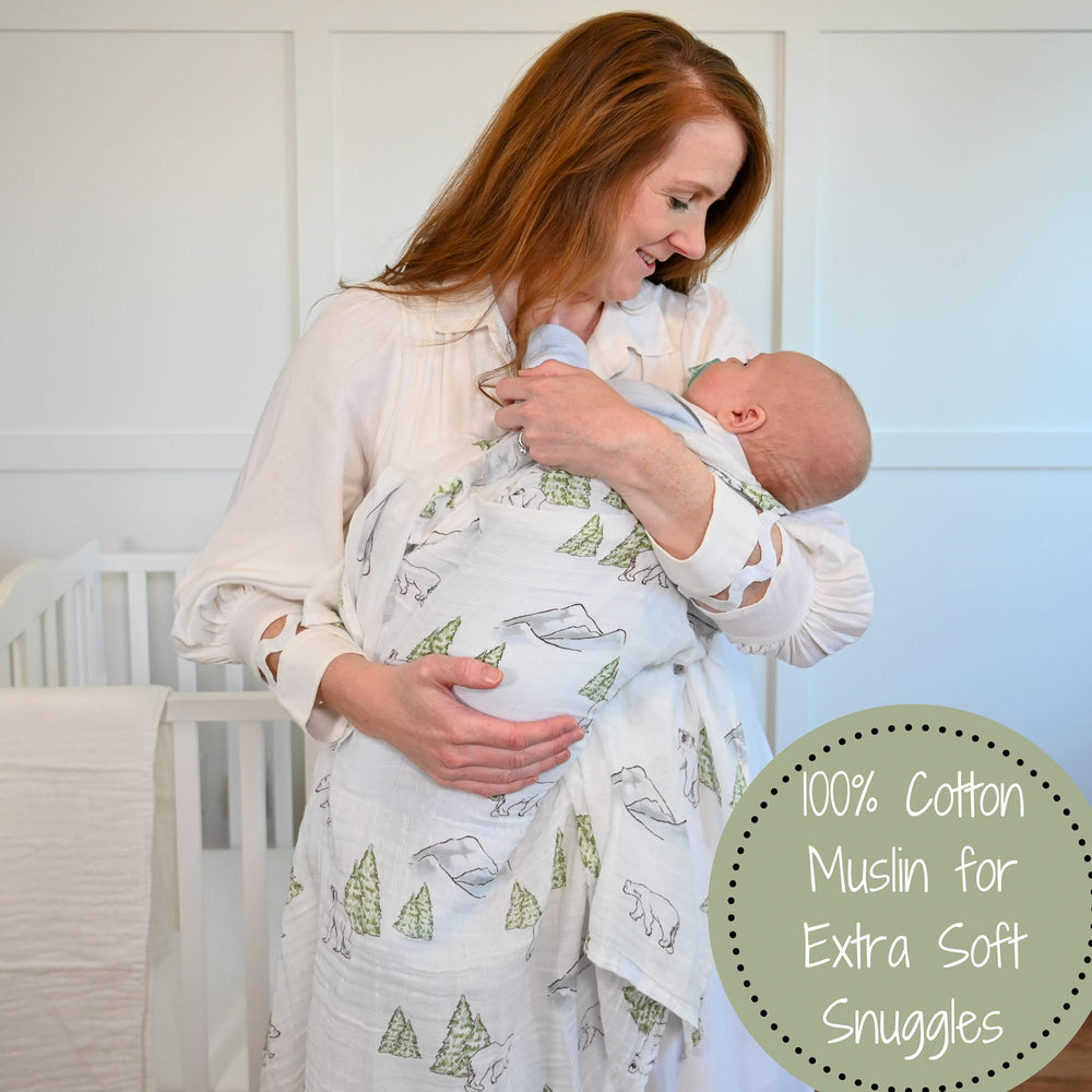 LollyBanks three-pack swaddle blankets ready for diaper bag and travel