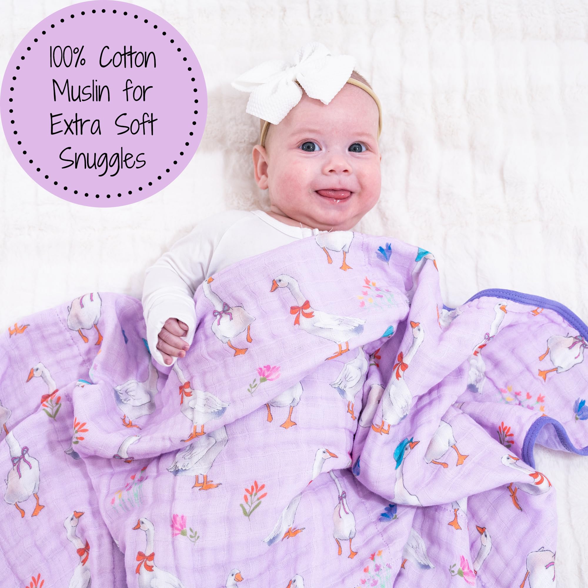 LollyBanks six-layer muslin blanket provides breathable warmth for cuddles and naps