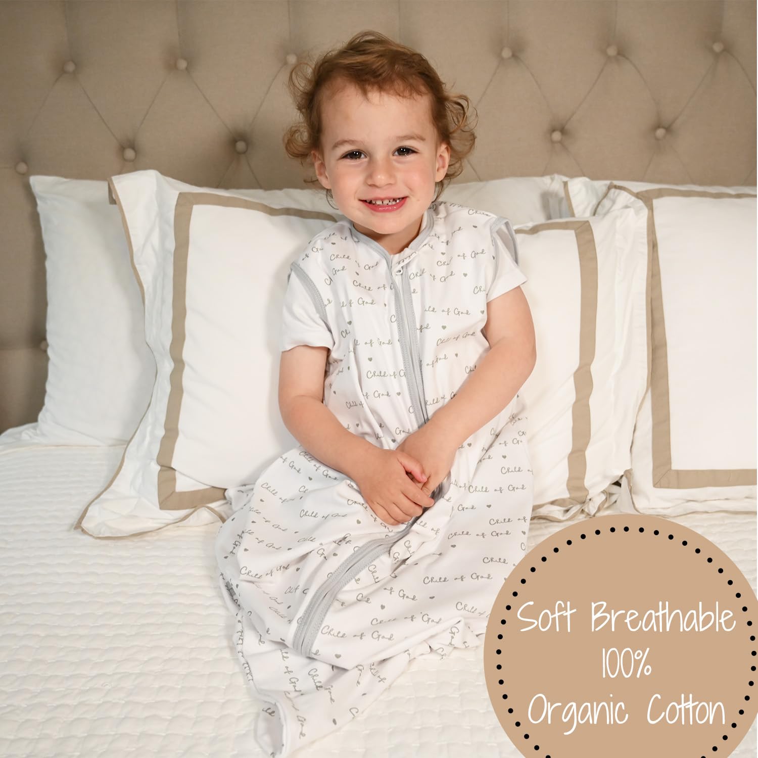 LollyBanks Sleep Sack 2-way zipper enables quick night diaper changes.