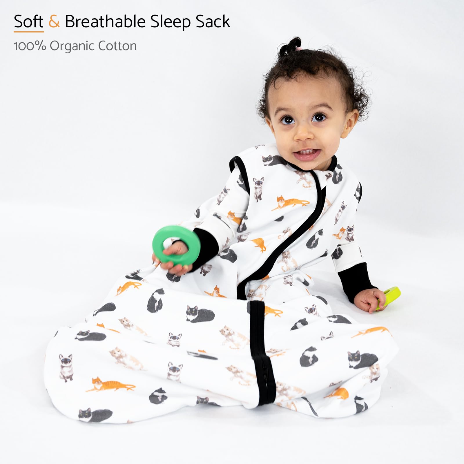 LollyBanks Sleep Sack 2-way zip access enables quick diaper changes without waking baby.