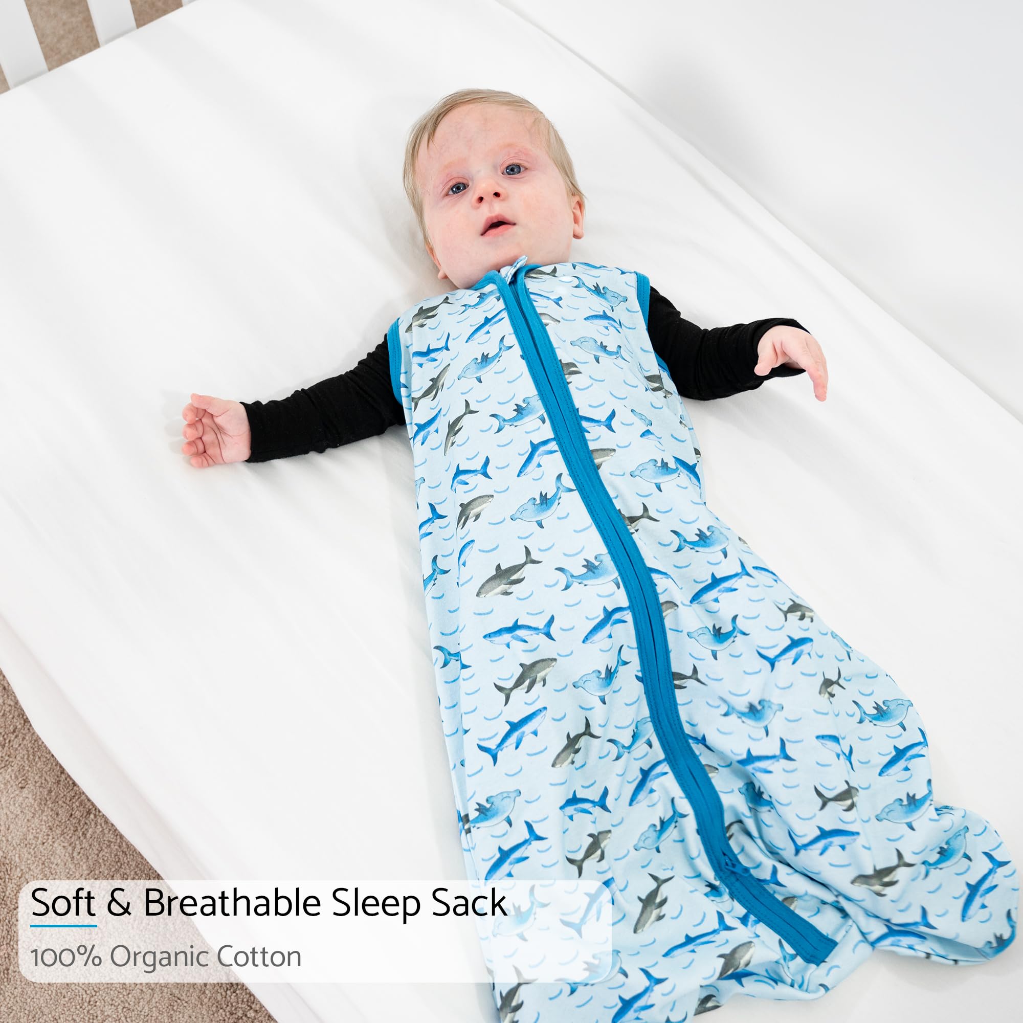 LollyBanks Sleep Sack with 2-way zipper enables quick, gentle diaper changes.
