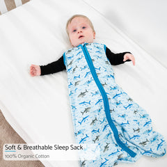LollyBanks Sleep Sack with 2-way zipper enables quick, gentle diaper changes.