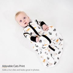 LollyBanks Sleep Sack cotton fabric close-up shows premium organic cotton softness.