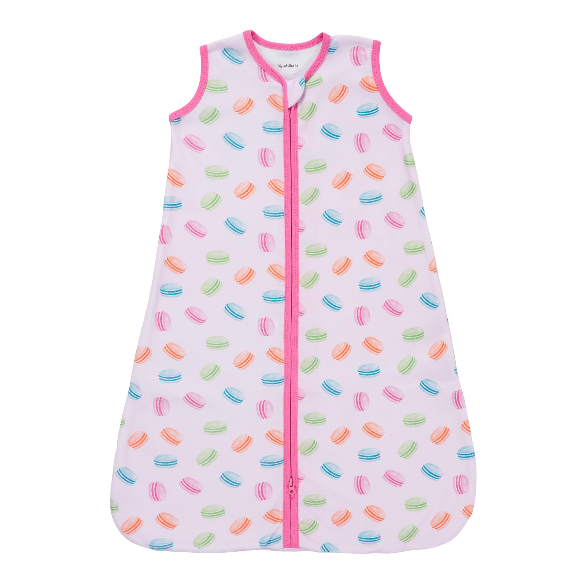 LollyBanks Sleep Sack macarons pattern is cozy and stylish for restful naps