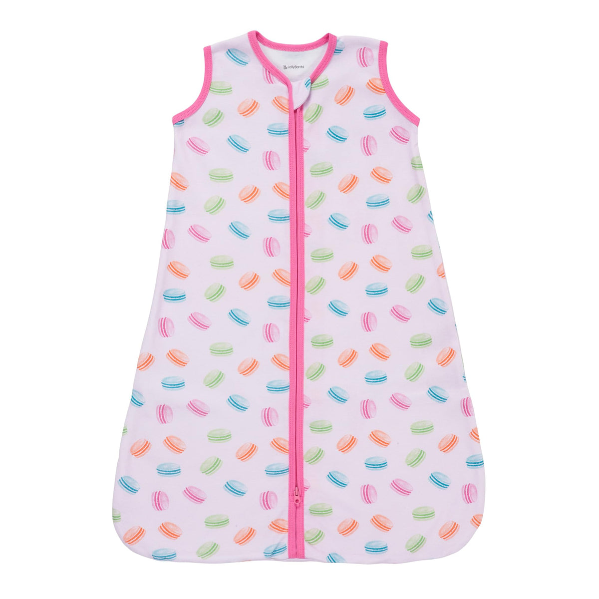 LollyBanks Sleep Sack macarons pattern is cozy and stylish for restful naps
