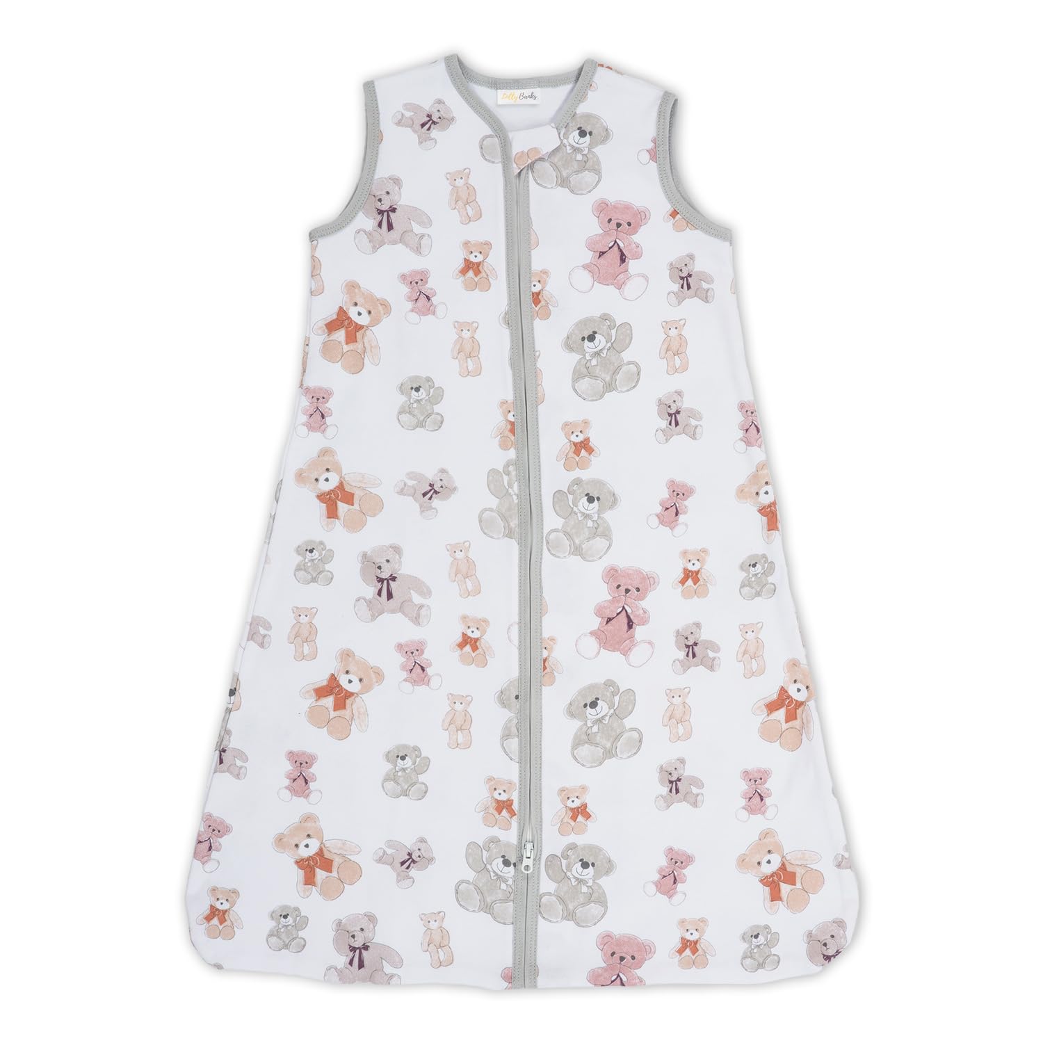 LollyBanks sleep sack teddy bear pattern keeps baby cozy and secure at night.