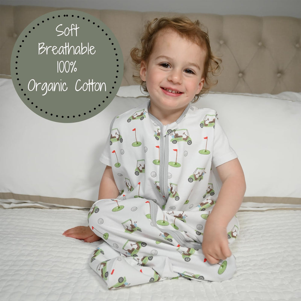 LollyBanks sleep sack 2-way zipper design enables easy diaper changes.