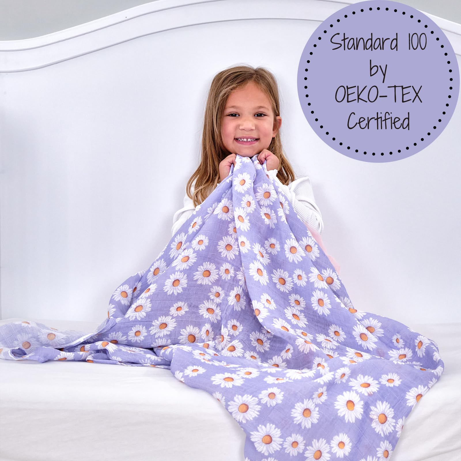 LollyBanks soft baby blanket in nursery decor demonstrates versatile burp cloth and snuggle partner.