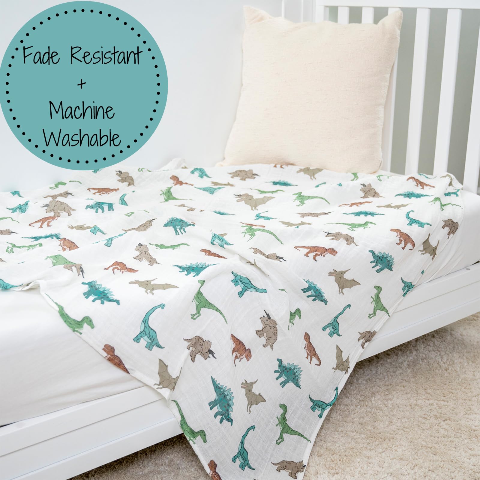 LollyBanks soft cotton muslin blanket detail for everyday snuggles.