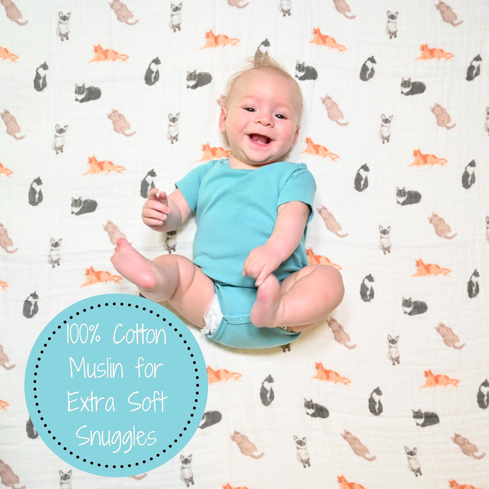 LollyBanks swaddle for baby burp-absorb in bag use highlights quick cleanups.