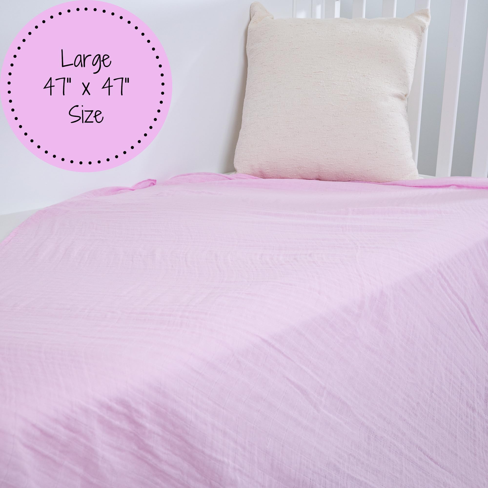 LollyBanks swaddle blanket used for baby girl snuggles and burps