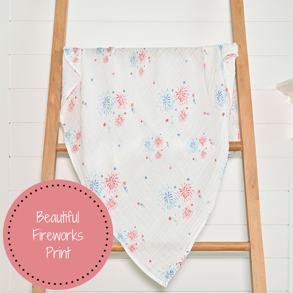 LollyBanks swaddle blanket 47x47 inches provides ample wrap space for secure snuggles.
