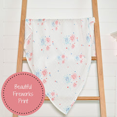 LollyBanks swaddle blanket 47x47 inches provides ample wrap space for secure snuggles.