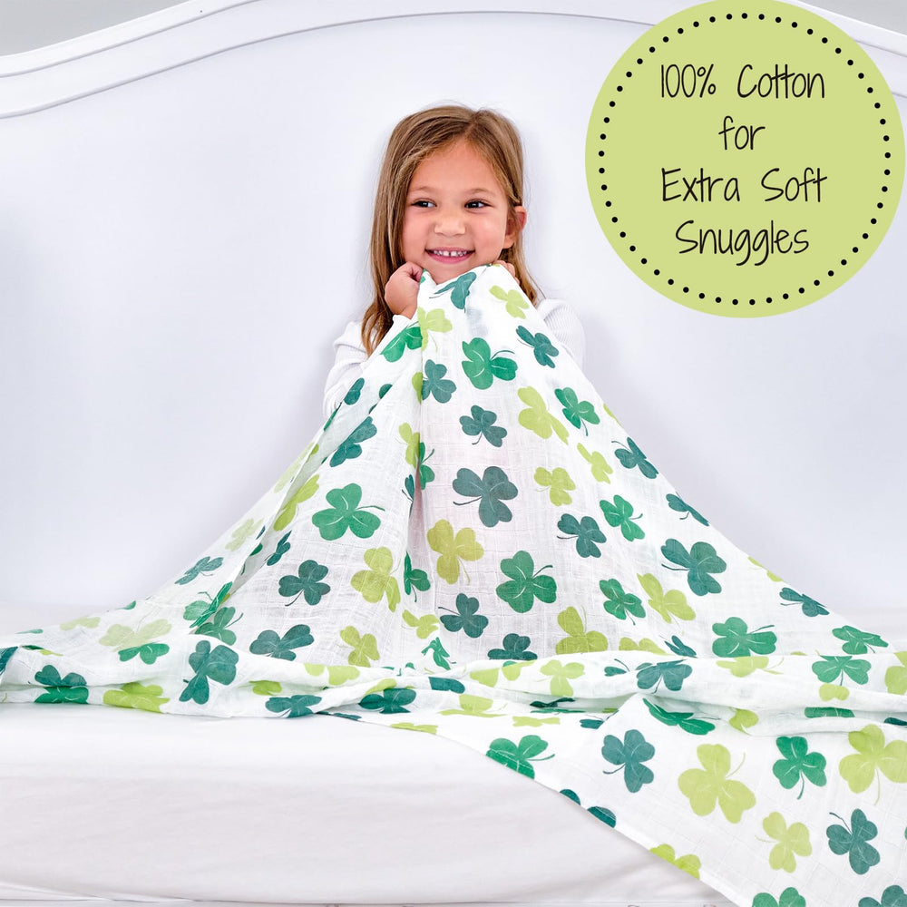 LollyBanks Swaddle Blanket serves as burp cloth and nursing cover on the go.