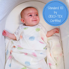 LollyBanks swaddle blanket nursery decor closeup demonstrates versatile baby room styling.