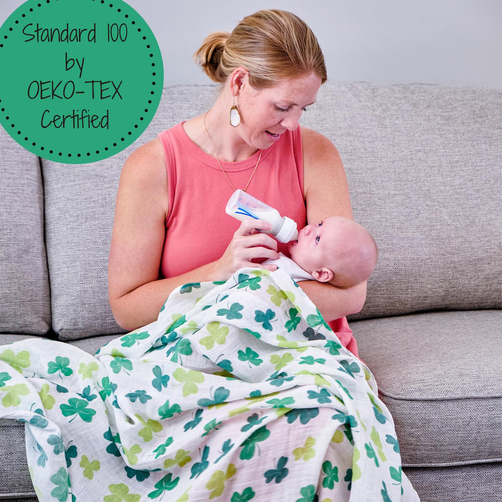 LollyBanks Swaddle Blanket doubles as nursery decor for crib or wall hanging.