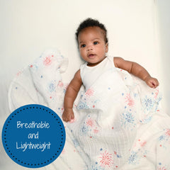 LollyBanks swaddle blanket adds nursery decor warmth to your baby's space.
