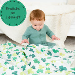 LollyBanks Swaddle Blanket soft 100% cotton muslin for gentle baby comfort.