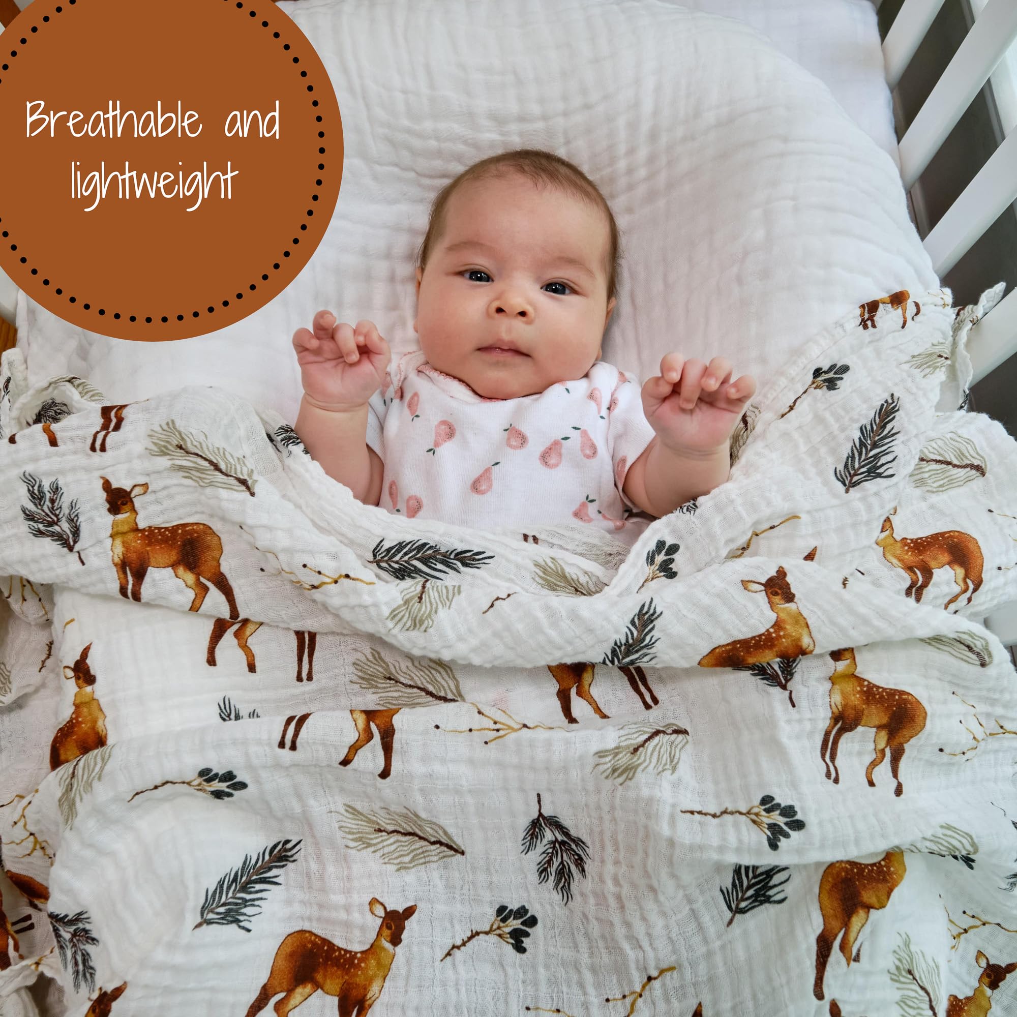 Breathable lightweight fabric keeps baby comfortable without overheating.