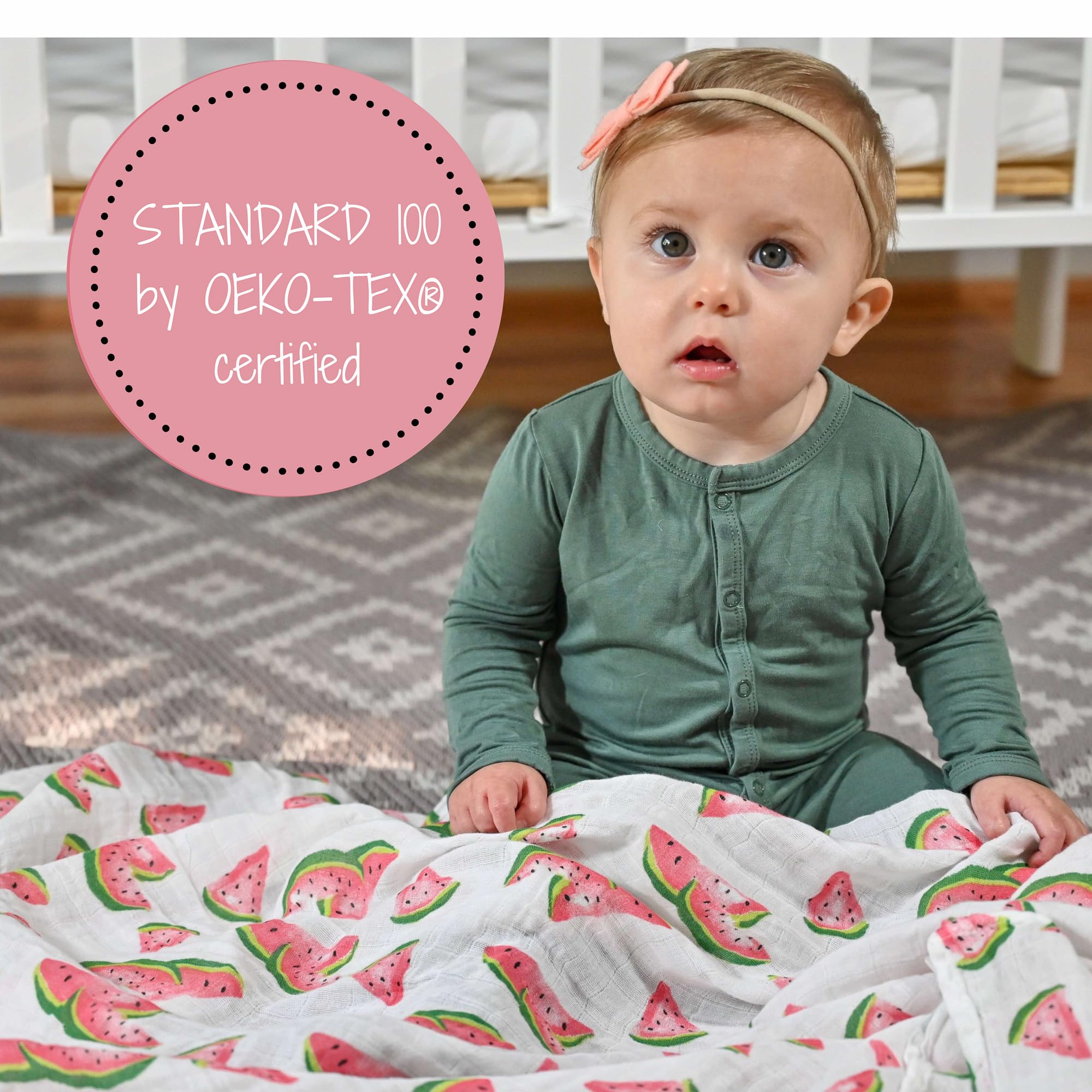 LollyBanks swaddle doubles as burp cloth and nursing companion.