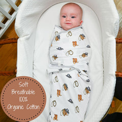 LollyBanks swaddle easy-change zipper enables quick, quiet diaper changes.