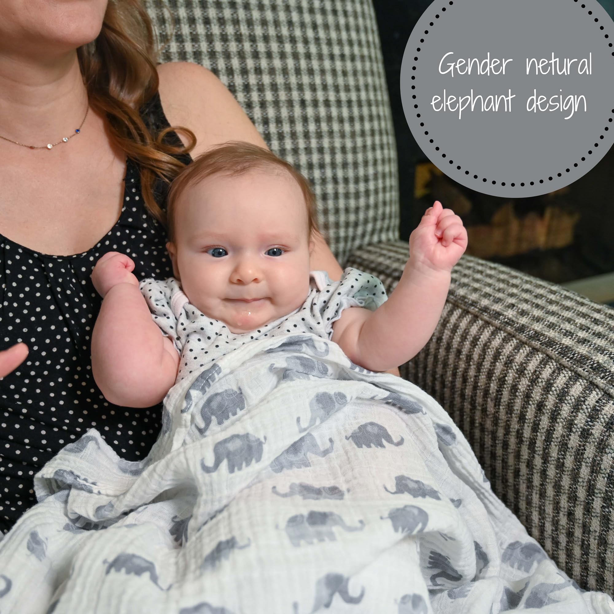 LollyBanks swaddle blanket during nursing time for gentle support.