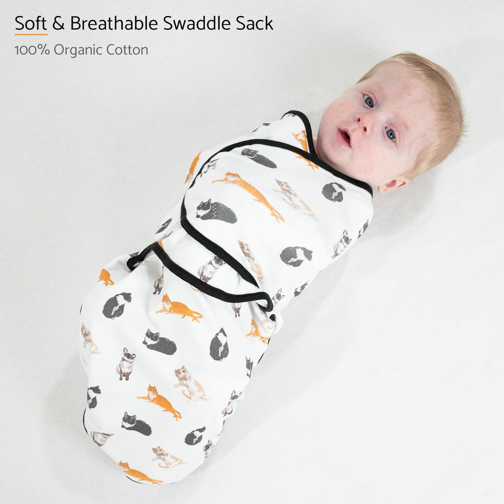 LollyBanks swaddle with easy-change zipper enables quick, quiet diaper changes