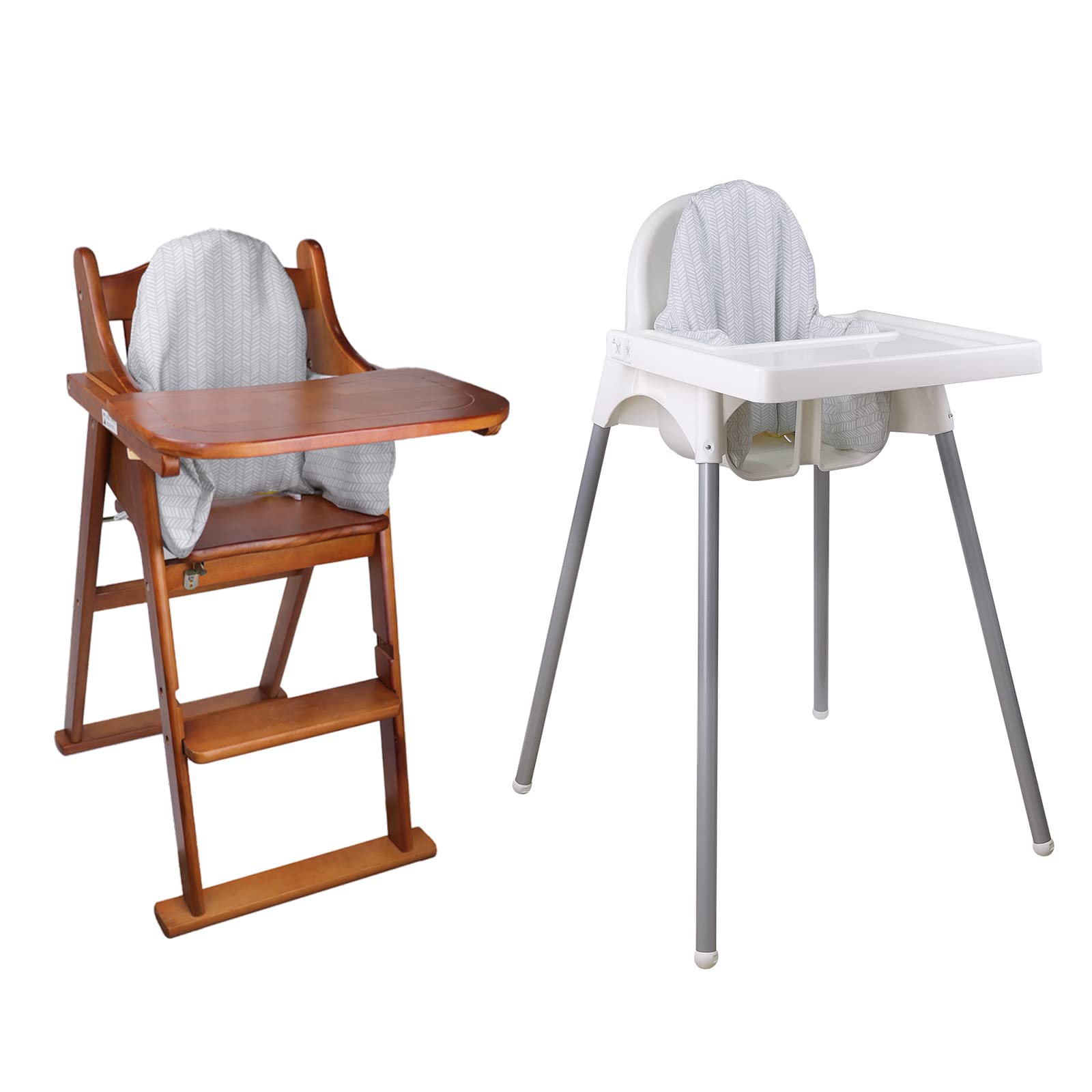 Lomgwumy Antilop compatibility image shows safe fit with IKEA high chair.
