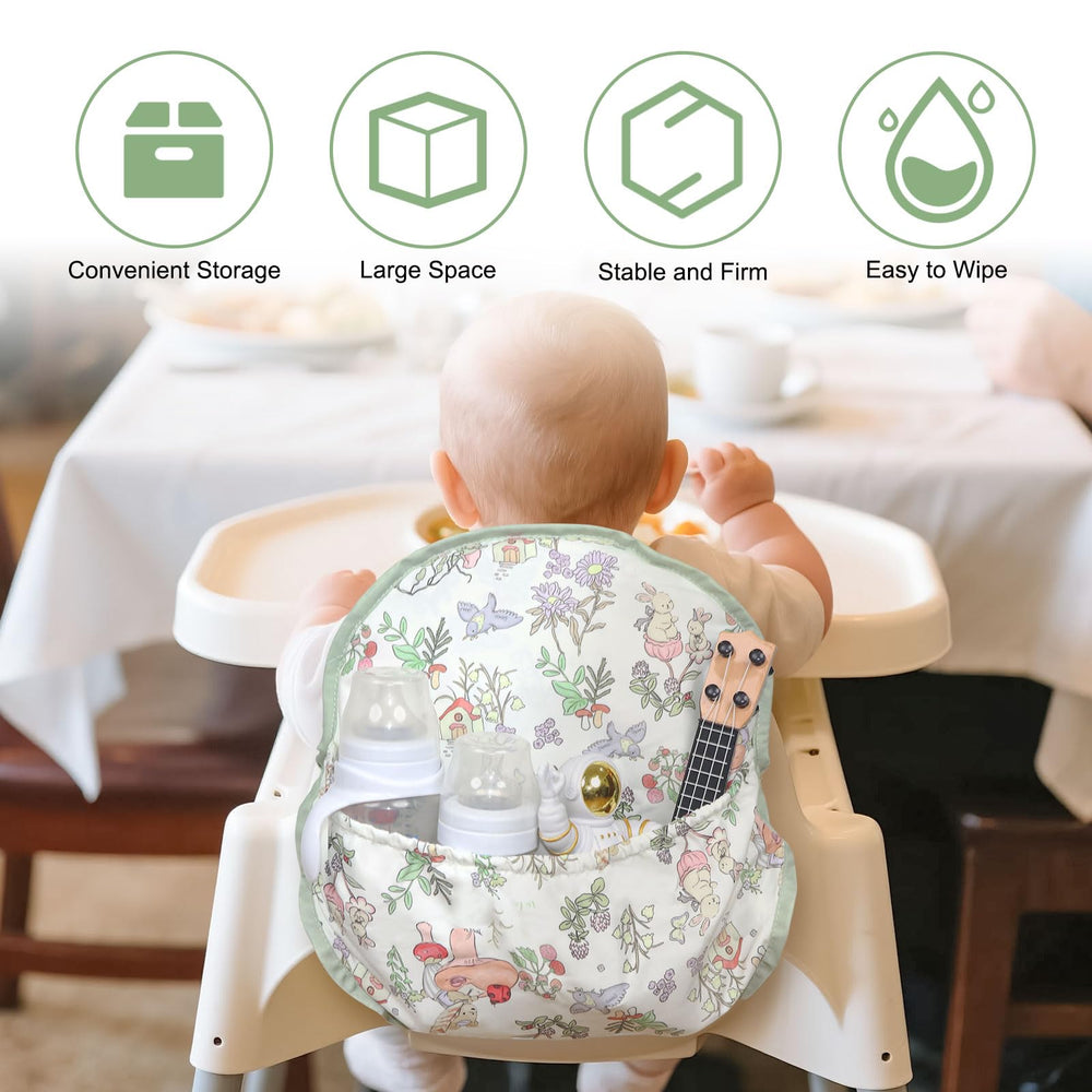Lomgwumy cushion pattern emphasizes playful forest theme for a cheerful meal.