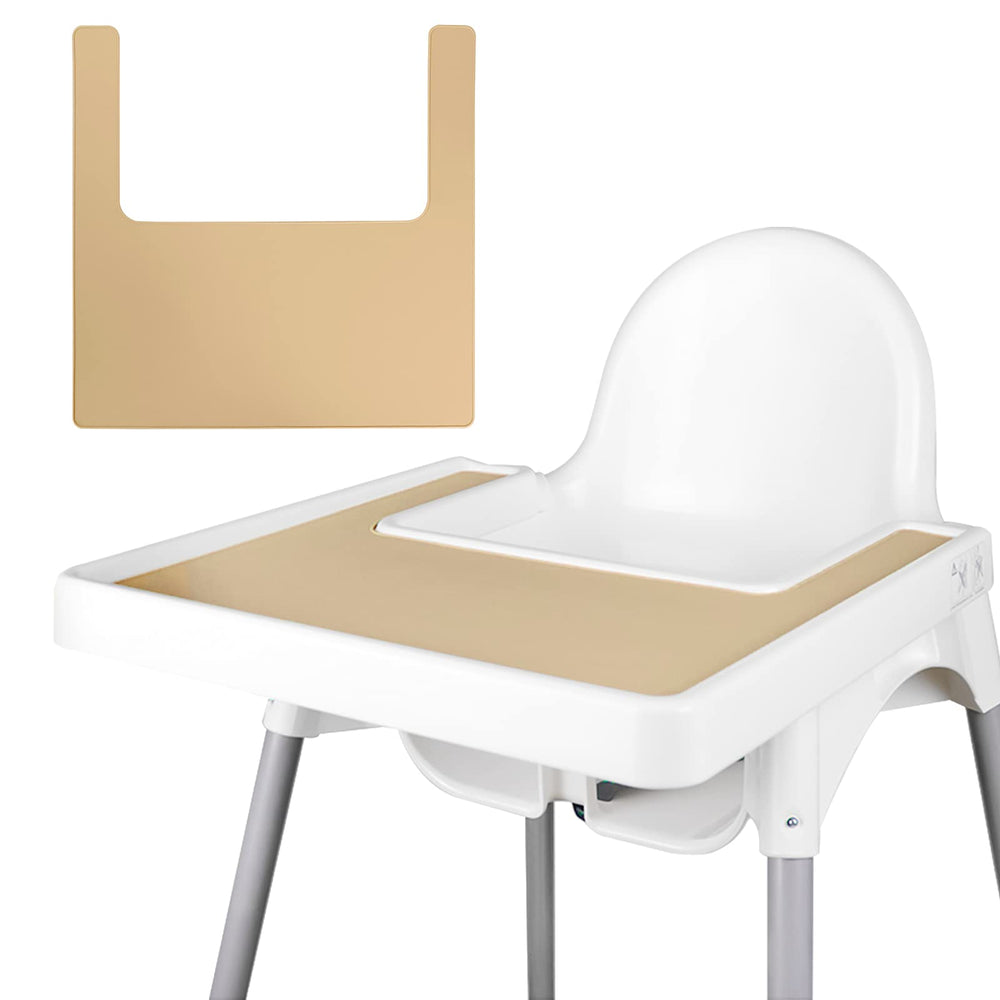 Lomgwumy silicone high chair placemat demonstrates durable material for mess-free meals