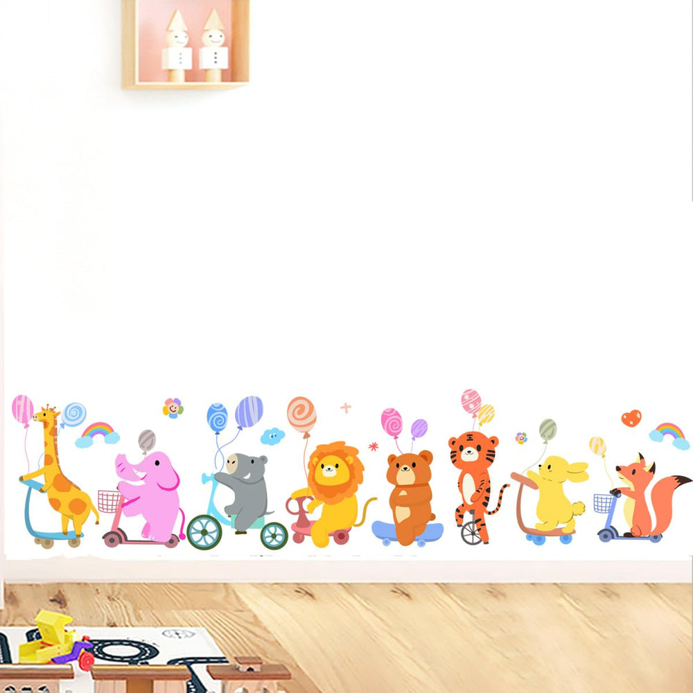 LOMILY animals color wall stickers for playroom brighten walls and spark imagination.