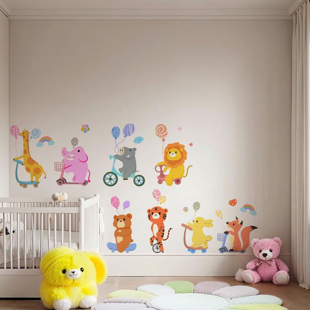 LOMILY colorful animal stickers for doors and windows create cheerful habitats.