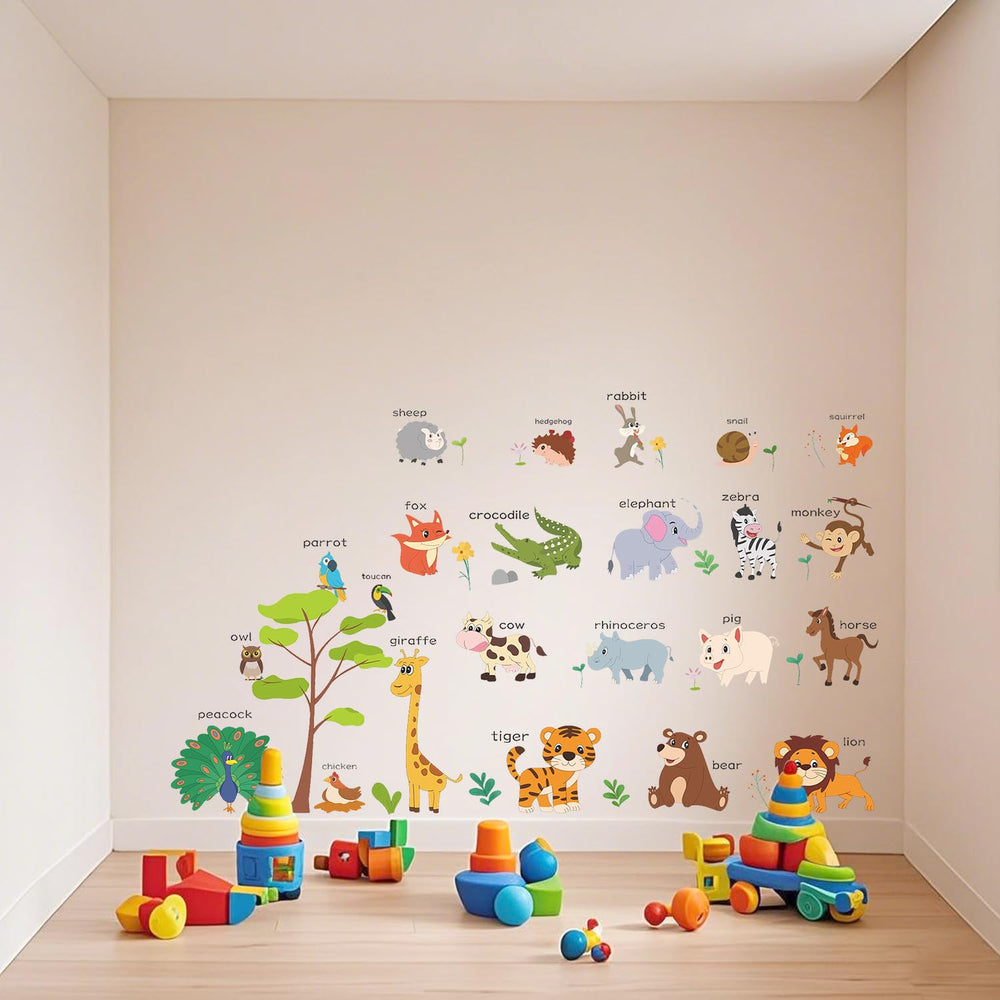 LOMILY Creative Arrangement Animals Wall Art supports playful storytelling and learning