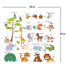 LOMILY Easy Peel Stick Wall Decals demonstrate quick setup in nursery or classroom