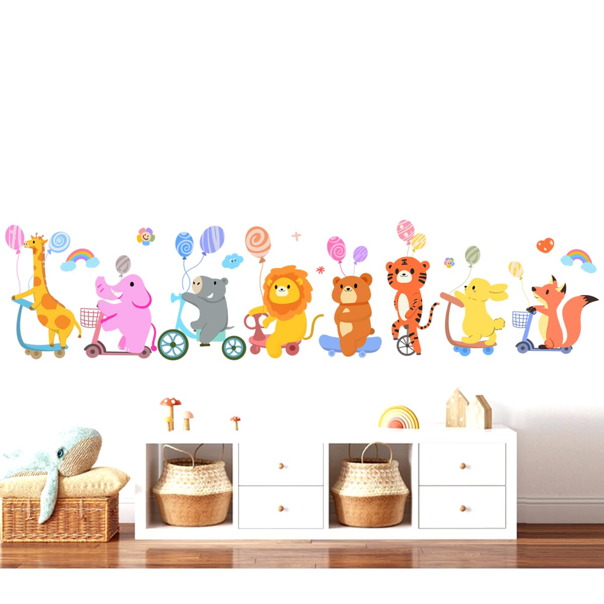 LOMILY easy-stick wall decals for nursery simplify decorating busy spaces.